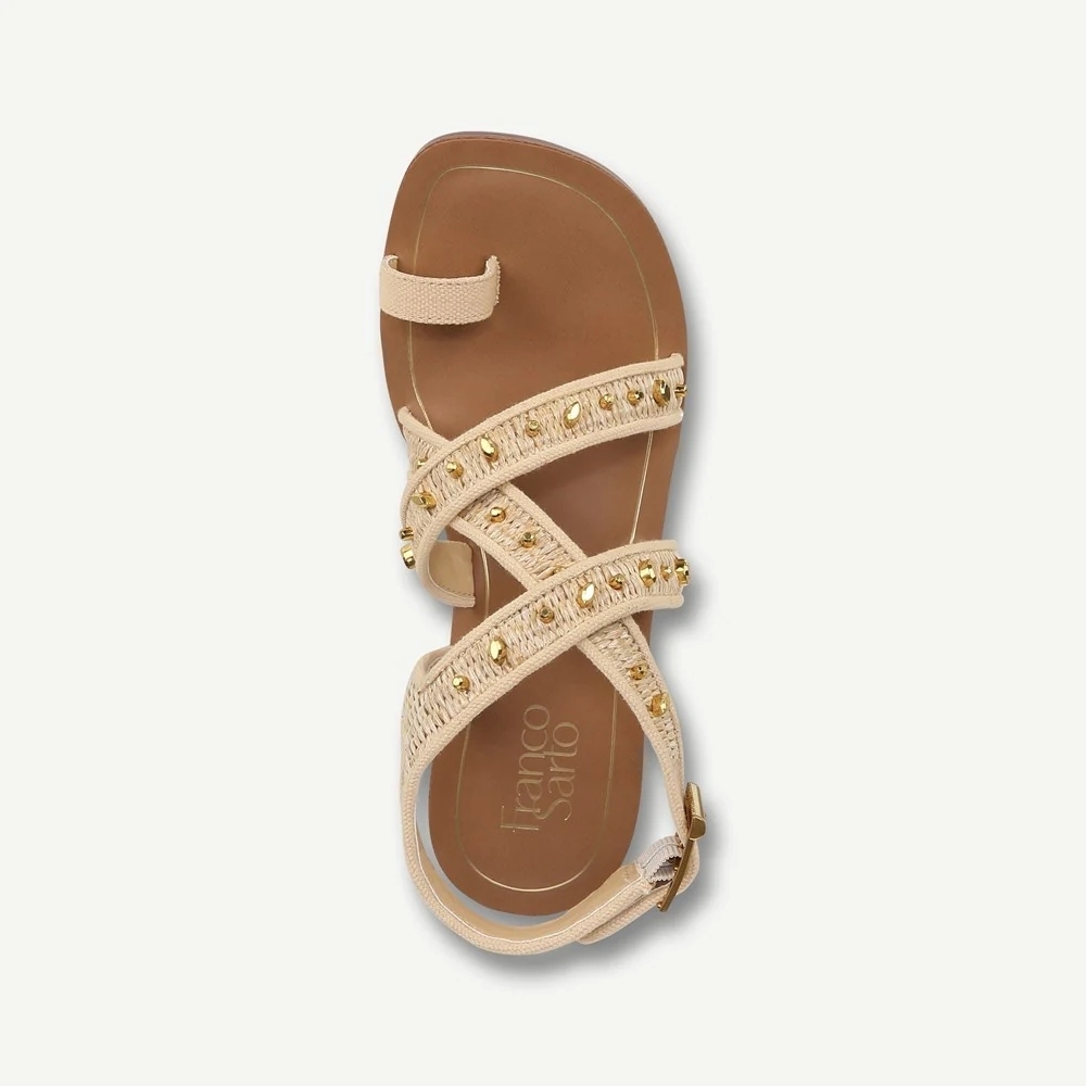 Franco Sarto Ina 2 Sandals in Natural Raffia - Picture 4 of 10